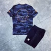 Bộ Quần Áo Cộc Tay Nam Hydrogen Mesh Rubber Skull Tech T-Shirt Màu Xanh Navy