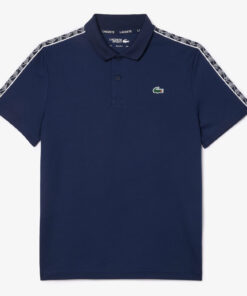 Áo Polo Tennis Thể Thao Lacoste Nam Sọc Vai DH2557-00-031 Màu Xanh Navy